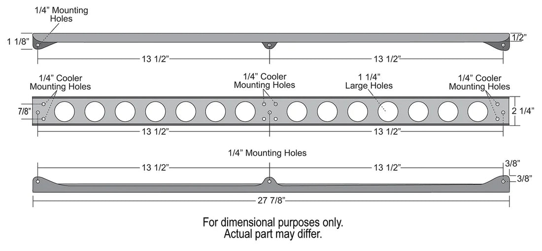 Derale Dual Stacked Plate Brushed Aluminum Brackets With Mounting Hardware - Additional View 5