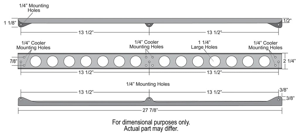 Derale Dual Stacked Plate Brushed Aluminum Brackets With Mounting Hardware - Additional View 5