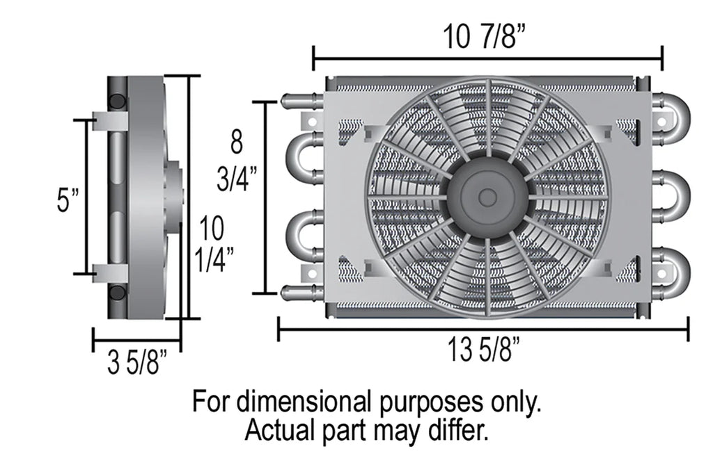 Derale Engine Oil and Automatic Transmission Oil Cooler - Detail View
