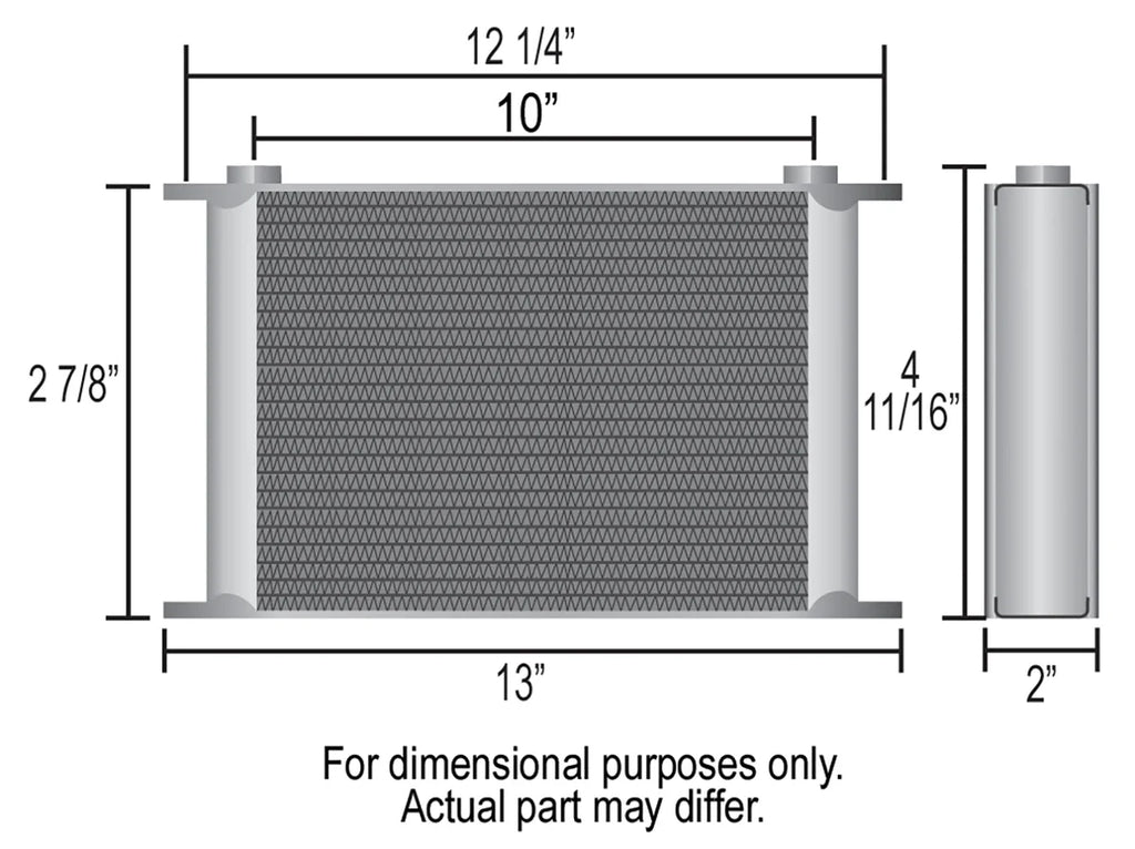 Derale Engine Oil and Automatic Transmission Oil Cooler - Side View