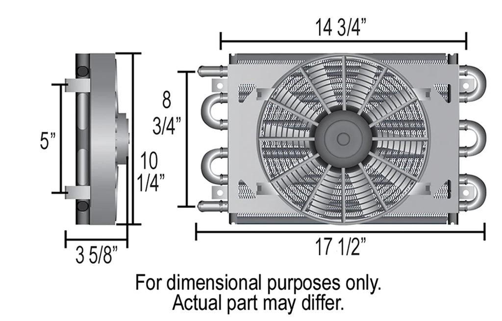 Derale Engine Oil and Automatic Transmission Oil Cooler - Detail View