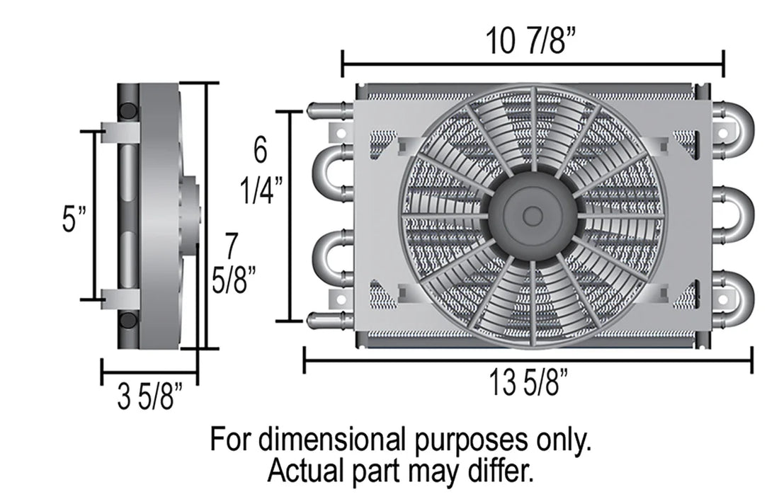 Derale Engine Oil and Automatic Transmission Oil Cooler - Detail View