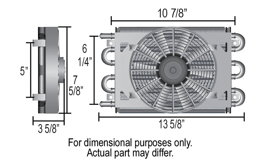 Derale Engine Oil and Automatic Transmission Oil Cooler - Detail View