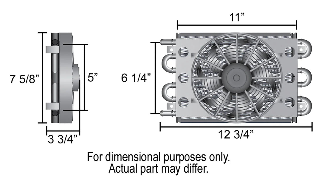 Derale Engine Oil and Automatic Transmission Oil Cooler - Detail View