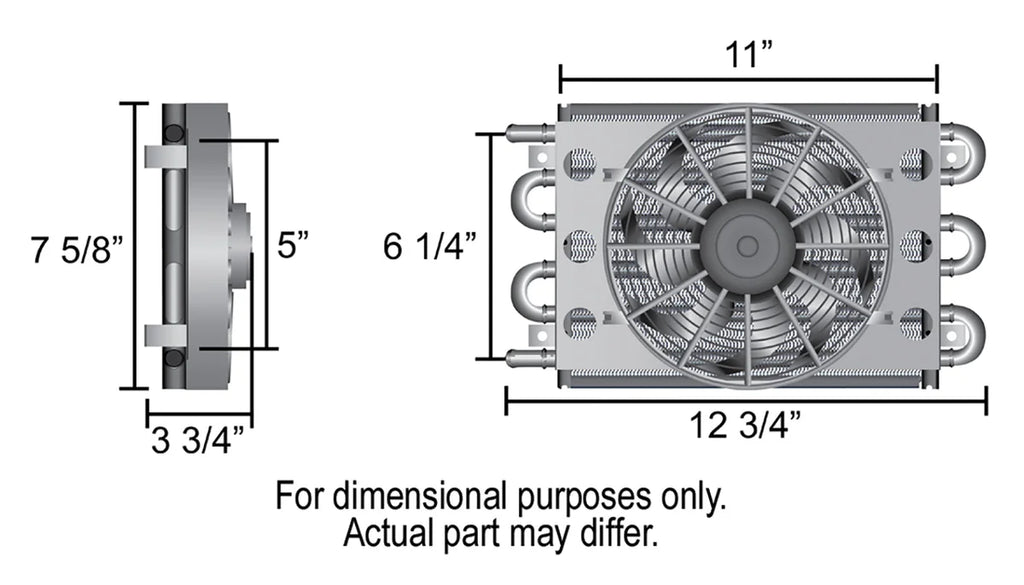 Derale Engine Oil and Automatic Transmission Oil Cooler - Detail View