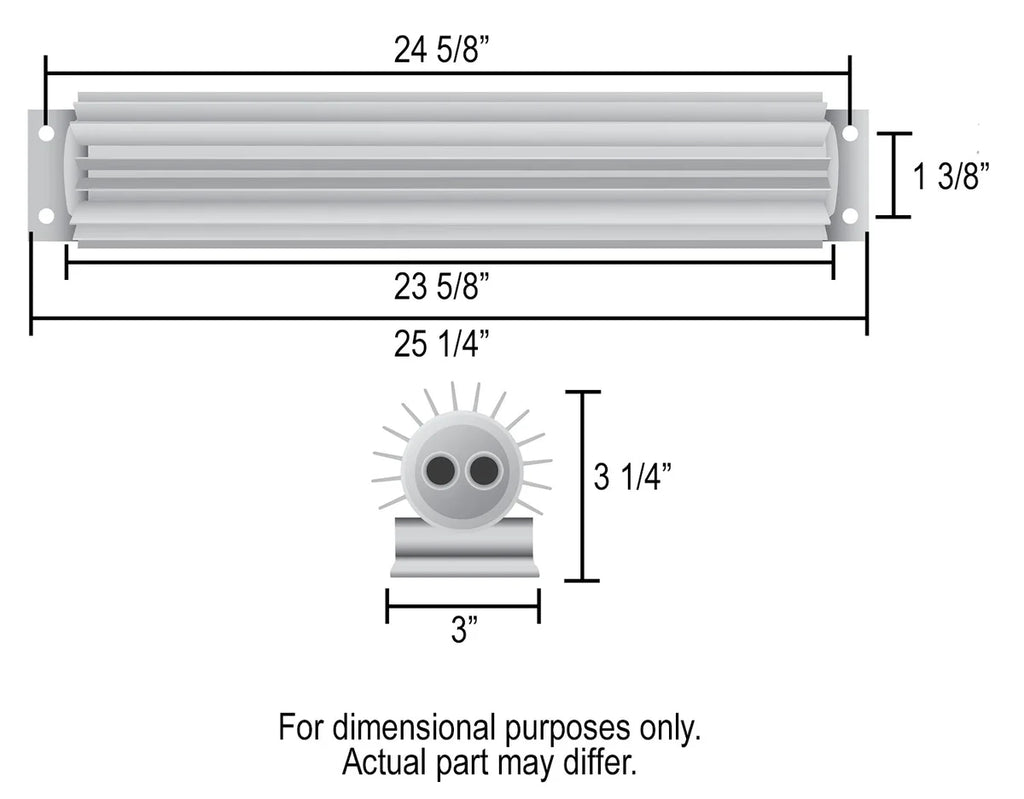 Derale Engine Oil and Automatic Transmission Oil Cooler - Side View