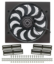 Load image into Gallery viewer, Derale High Output 17" Electric Puller Fan/Black Steel Shroud Kit - Main Product View