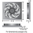 Load image into Gallery viewer, Derale High Output 17" Electric Puller Fan/Black Steel Shroud Kit - Side View