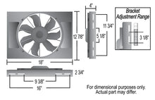 Load image into Gallery viewer, Derale High Output Single 12" Electric RAD Fan/Aluminum Shroud Kit - Side View