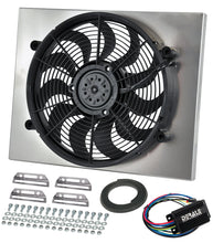 Load image into Gallery viewer, Derale High Output Single 17" Electric RAD Fan/Alum Shroud Kit w/ PWM Controller - Main Product View
