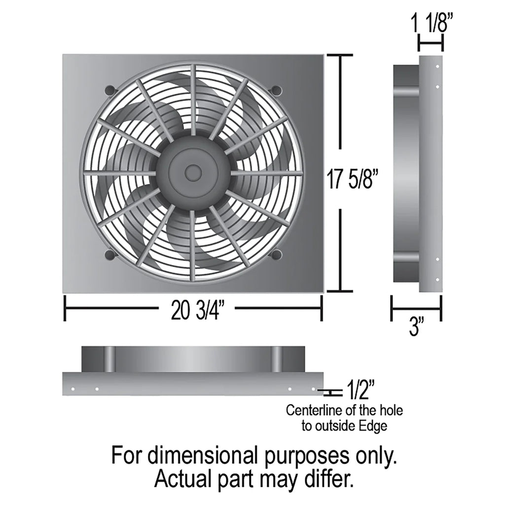 Derale High Output Single 17" Electric RAD Fan/Alum Shroud Kit w/ PWM Controller - Installation View
