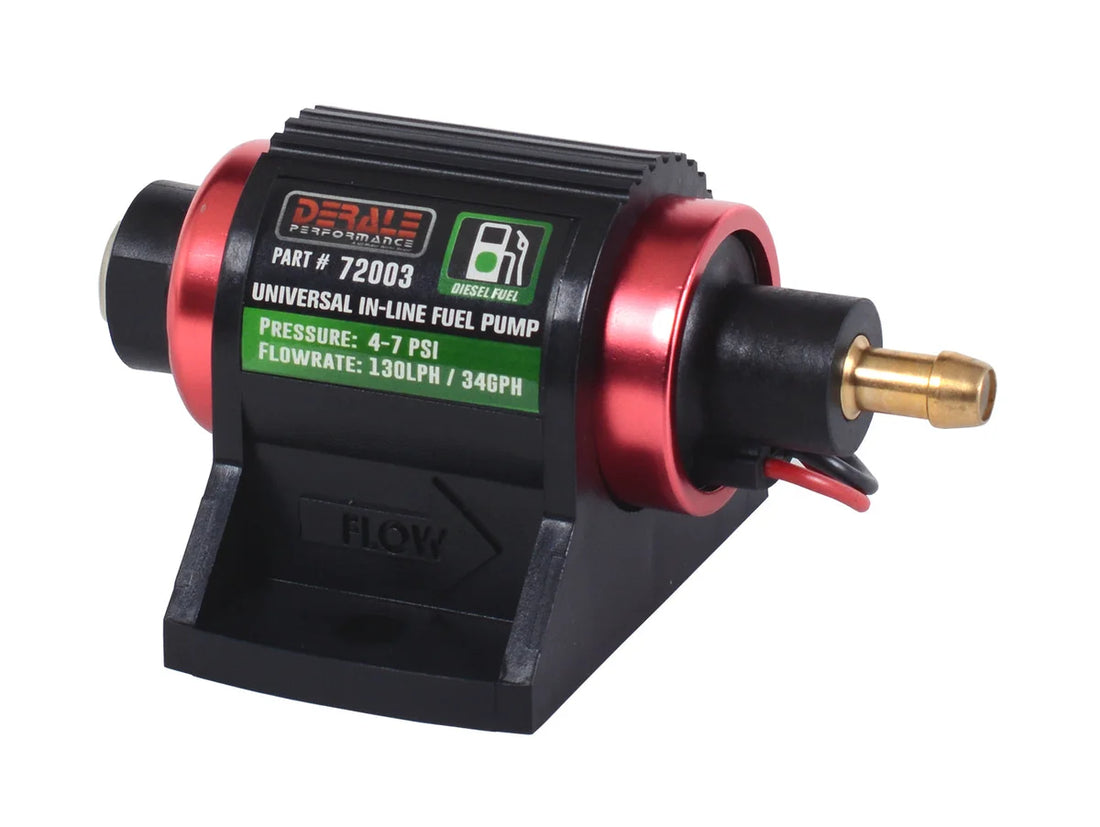 Derale High Performance Inline Fuel Pump 72003 - Side View
