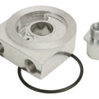 Load image into Gallery viewer, Derale Low Profile Pressure relief Sandwich Adapter w/ 3/8" NPT Ports &amp; 3/4"-16 Thread - Side View