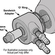 Load image into Gallery viewer, Derale Non-Thermostatic Universal Sandwich Adapter Kit with 1/2" NPT Ports - Side View