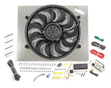Load image into Gallery viewer, Derale PWM Single RAD Fan/ Aluminum Shroud Assembly 66822