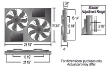 Load image into Gallery viewer, Derale Powerpack - High Output Dual 11" Electric RAD Fan/Aluminum Shroud Kit - Side View