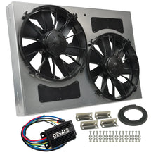 Load image into Gallery viewer, Derale Powerpack - High Output Dual 12" RAD Fan/Aluminum Shroud w/ PWM Controller - Main Product View