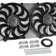 Load image into Gallery viewer, Derale Powerpack - High Output Dual 17" Electric RAD Fan/Aluminum Shroud Kit 16843 - Main Product View