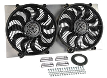 Load image into Gallery viewer, Derale Powerpack - High Output Dual 17&quot; Electric RAD Fan/Aluminum Shroud Kit 16843 - Main Product View