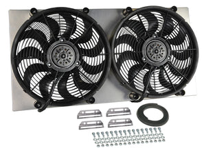 Derale Powerpack - High Output Dual 17" Electric RAD Fan/Aluminum Shroud Kit 16843 - Main Product View