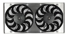 Load image into Gallery viewer, Derale Powerpack - High Output Dual 17&quot; Electric RAD Fan/Aluminum Shroud Kit 16843 - Back View
