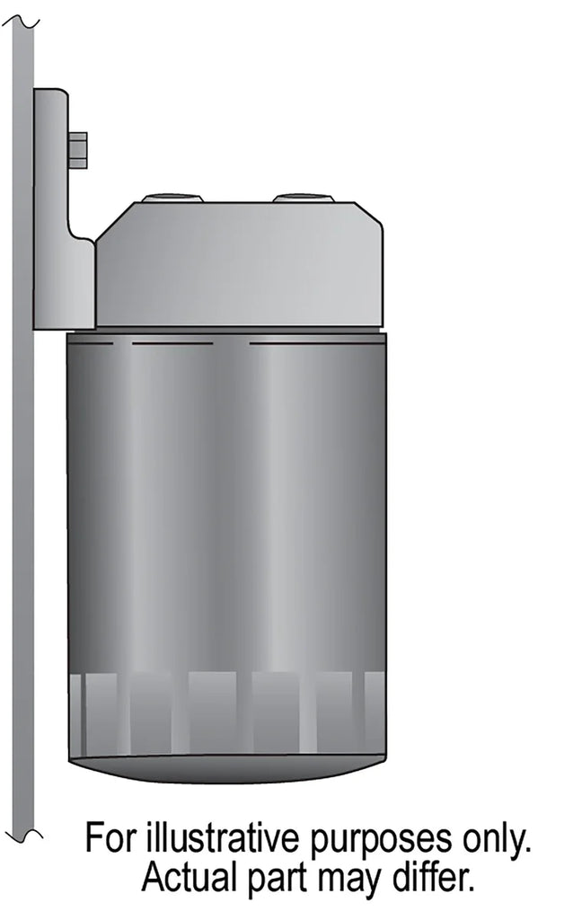 Derale Premium -10AN Ports Up Single Filter Mount, 3/4"-16 Filter Threads - Side View