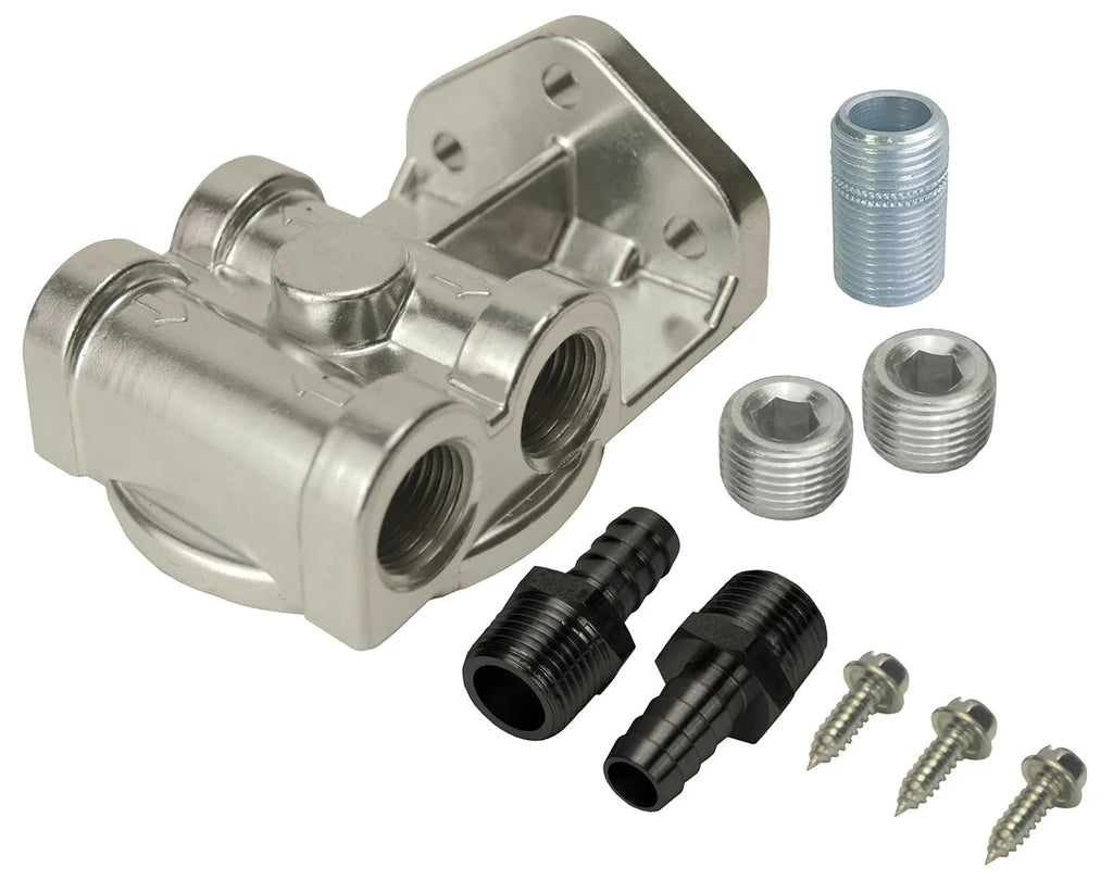 Derale Side Ports Filter Mount Kit, 1/2" NPT - Main Product View