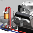 Load image into Gallery viewer, Derale Single Mount 3/8" NPT Ports Up Remote Transmission Filter Kit, Standard - Side View