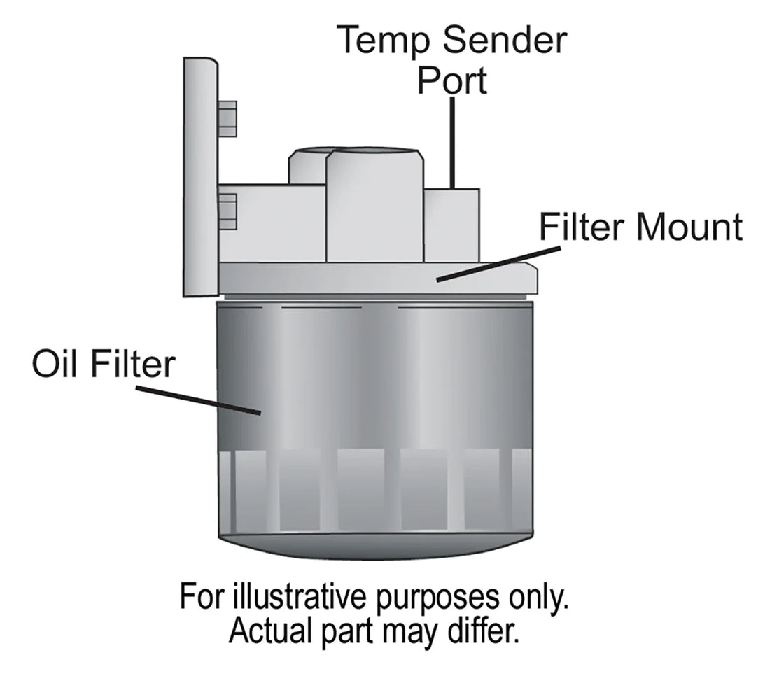 Derale Single Mount 3/8" NPT Ports Up Remote Transmission Filter Kit, Standard - Detail View