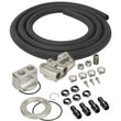 Load image into Gallery viewer, Derale Single Mount Univ Oil Fltr Reloc Kit, 1/2" NPT Side Ports, 3/4"-16 Filter Thread - Main Product View