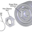 Load image into Gallery viewer, Derale Single Mount Univ Oil Fltr Reloc Kit, 1/2" NPT Side Ports, 3/4"-16 Filter Thread - Detail View