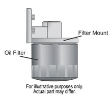Load image into Gallery viewer, Derale Single Ports Up 1/2" NPT Filter Mount Kit - Side View
