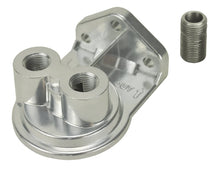 Load image into Gallery viewer, Derale Single Ports Up 1/4" NPT Remote Filter Mount with 3/4"-16 Filter Threads