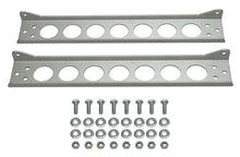 Load image into Gallery viewer, Derale Single Stacked Plate Brushed Aluminum Brackets With Mounting Hardware - Main Product View