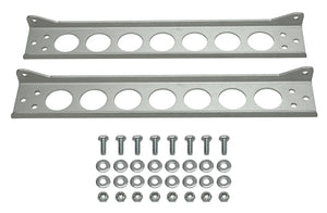 Derale Single Stacked Plate Brushed Aluminum Brackets With Mounting Hardware - Main Product View