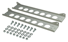 Load image into Gallery viewer, Derale Single Stacked Plate Brushed Aluminum Brackets With Mounting Hardware - Side View