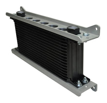 Load image into Gallery viewer, Derale Single Stacked Plate Brushed Aluminum Brackets With Mounting Hardware - Back View