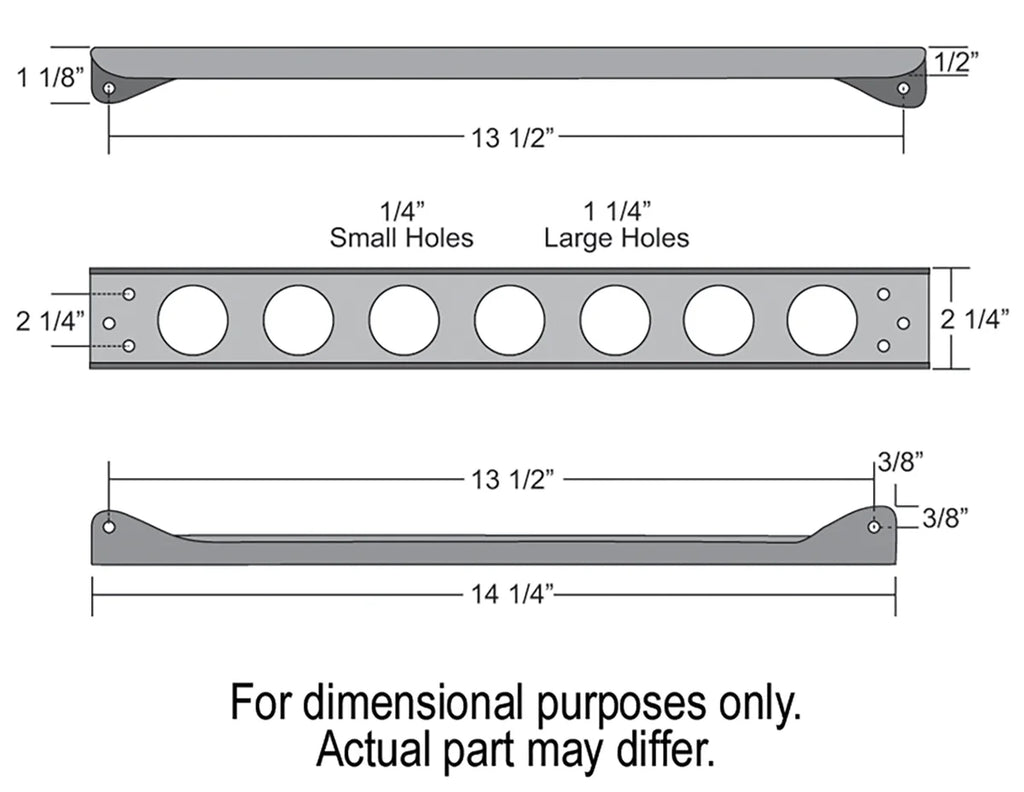 Derale Single Stacked Plate Brushed Aluminum Brackets With Mounting Hardware - Additional View 5