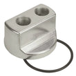 Load image into Gallery viewer, Derale Standard Engine Spin On Adapter with 1/2" NPT Ports, 22x1.5mm Filter Thread - Main Product View
