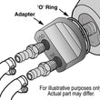 Load image into Gallery viewer, Derale Standard Engine Spin On Adapter with 1/2" NPT Ports, 22x1.5mm Filter Thread - Side View