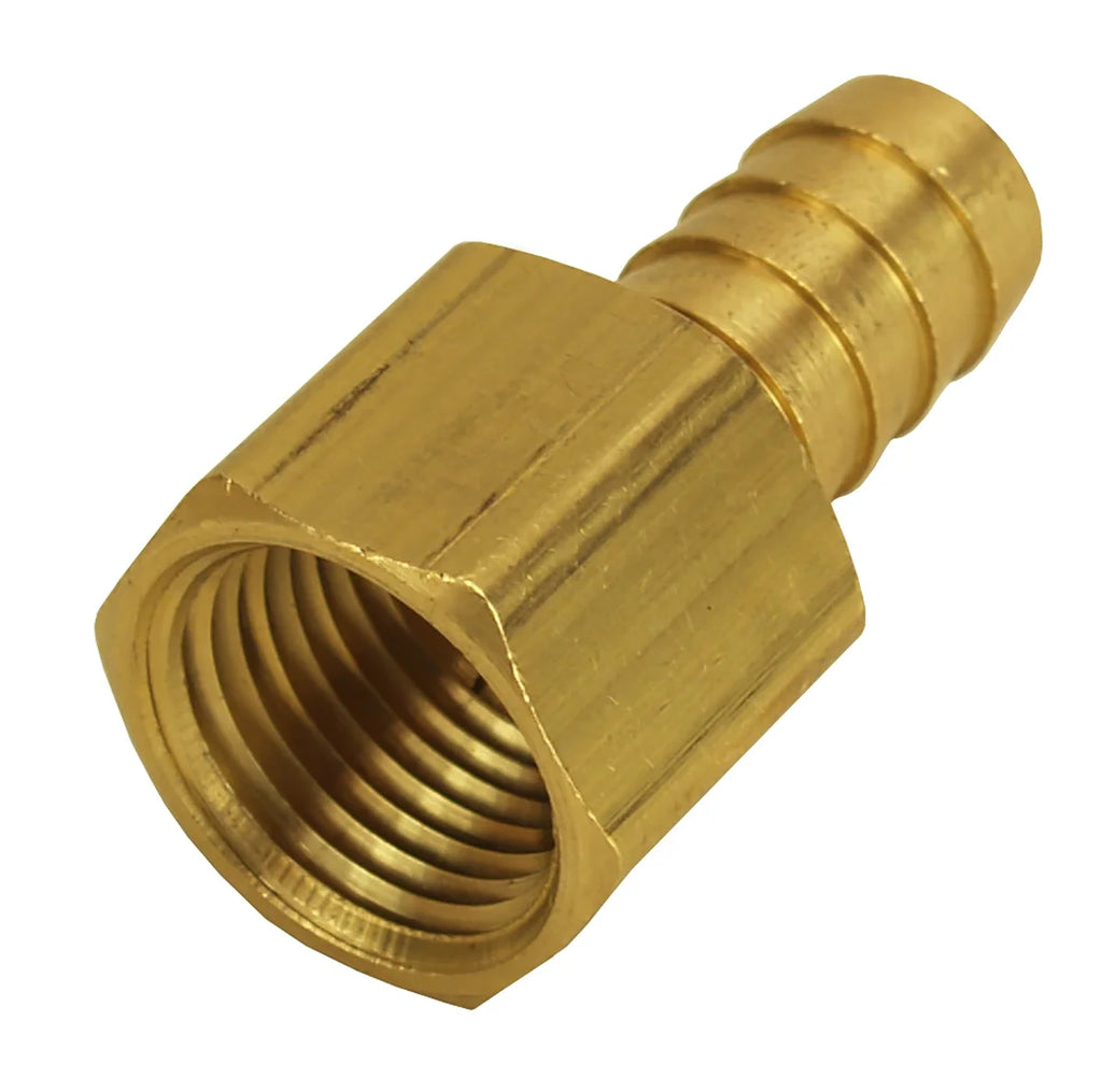 Derale Straight Hose Barb Fitting, 1/2" NPT Female x 1/2" Barb, Each