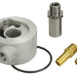 Load image into Gallery viewer, Derale Thermostatic Sandwich Adapter Kit with 3/8" NPT Ports and 18x1.5mm Filter Thread 15733 - Main Product View