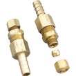 Load image into Gallery viewer, Derale Universal 3/8" Transmission Cooler Line to 3/8" Hose Barb Compression Fitting - Side View