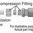Load image into Gallery viewer, Derale Universal 3/8" Transmission Cooler Line to 3/8" Hose Barb Compression Fitting - Detail View