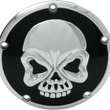 Load image into Gallery viewer, Derby Cover - Chrome/Black - Skull DragSpecialties 301019 - Main Product View