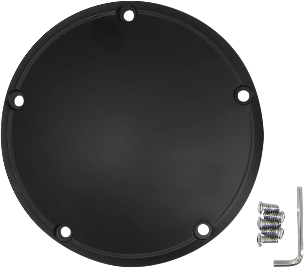 Derby Cover - Satin Black DragSpecialties 33-0054SB - Side View