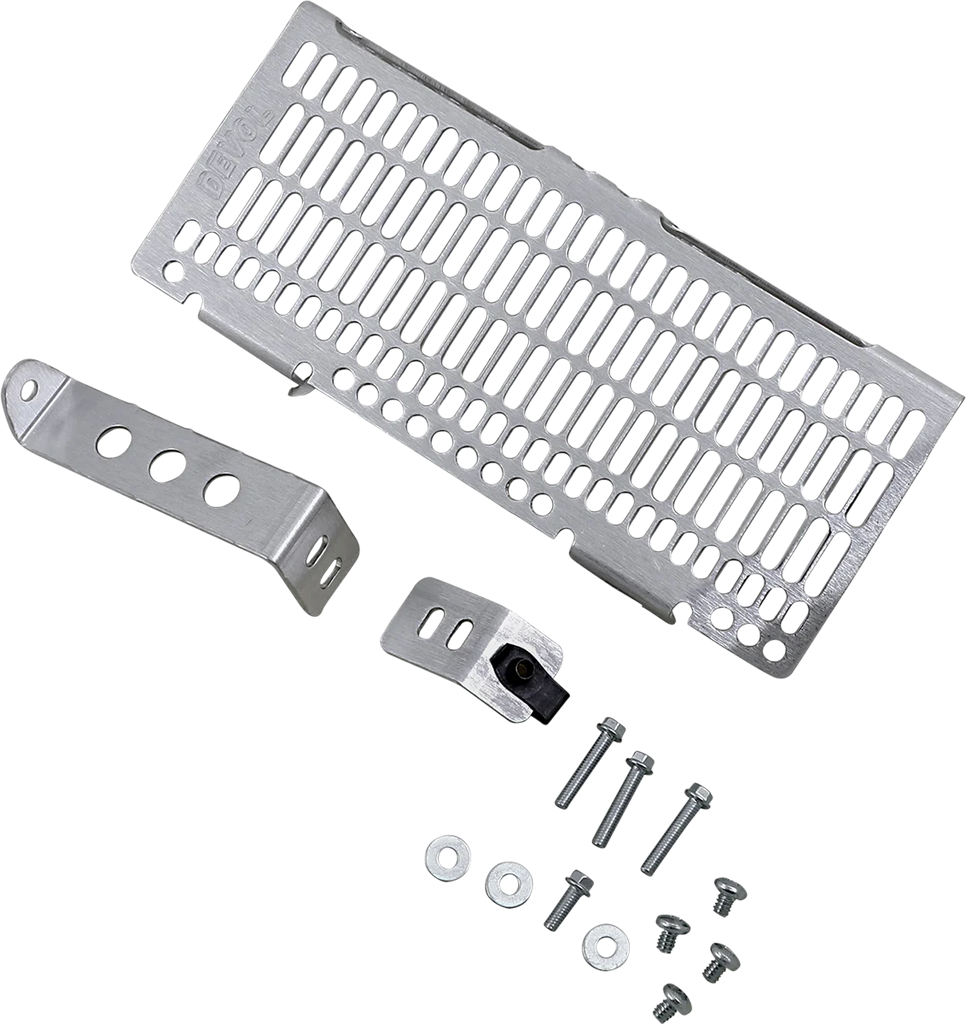 Devol Radiator Guard - Brushed Aluminum - Yamaha 0101-5401 - Main Product View