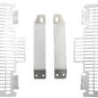 Load image into Gallery viewer, Devol Radiator Guards - Brushed Aluminum - Honda 0101-1102 - Main Product View