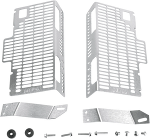 Devol Radiator Guards - Brushed Aluminum - Honda 0101-1202 - Main Product View