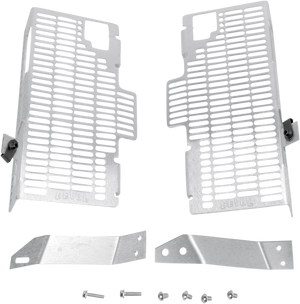 Devol Radiator Guards - Brushed Aluminum - Honda 0101-1205 - Main Product View